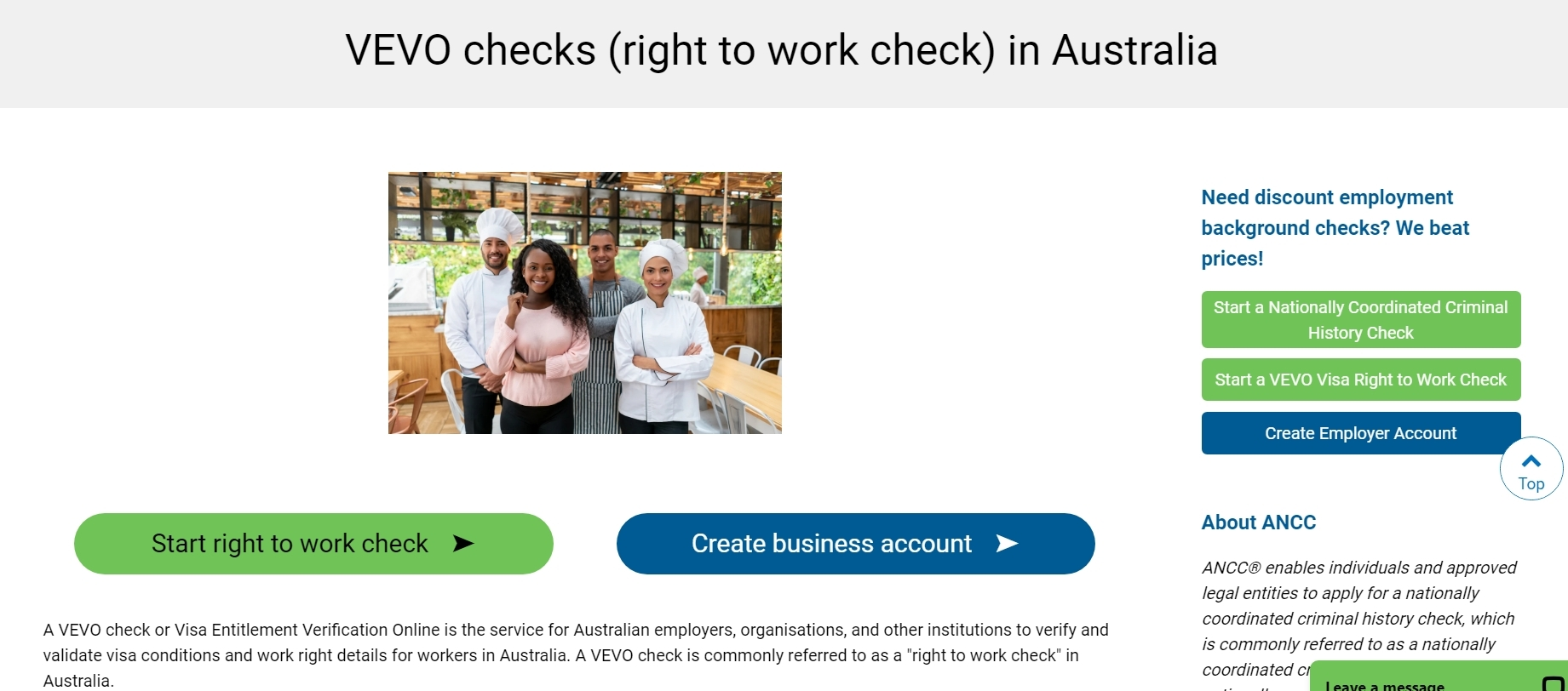 Checking Working Rights by VEVO